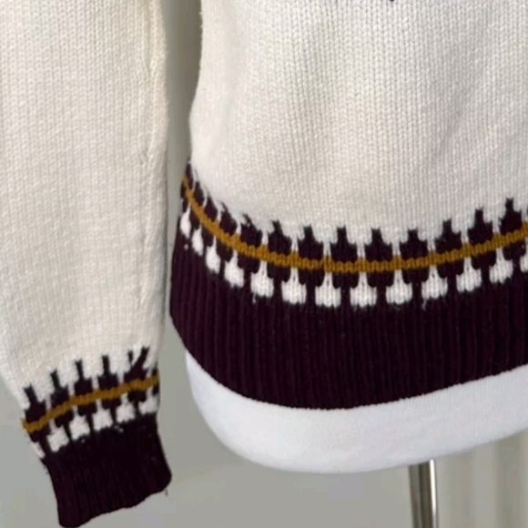 Tory Burch Fair Isle Wool Sweater size M USD 598 MSR Price - Picture 7 of 12